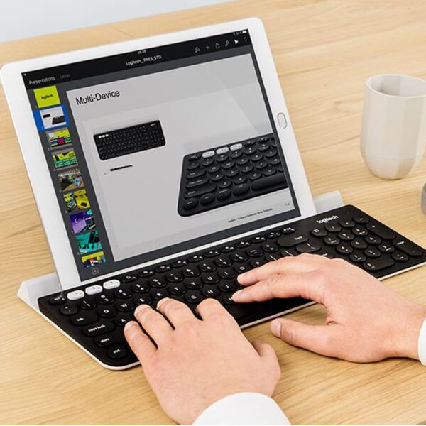 Teclado Logitech K780, Multidevice, Inalámbrico, Bluetooth, Negro (Español) - Imagen 3