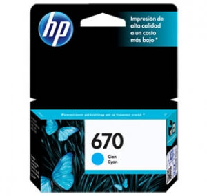 CARTUCHO HP 670 CYAN