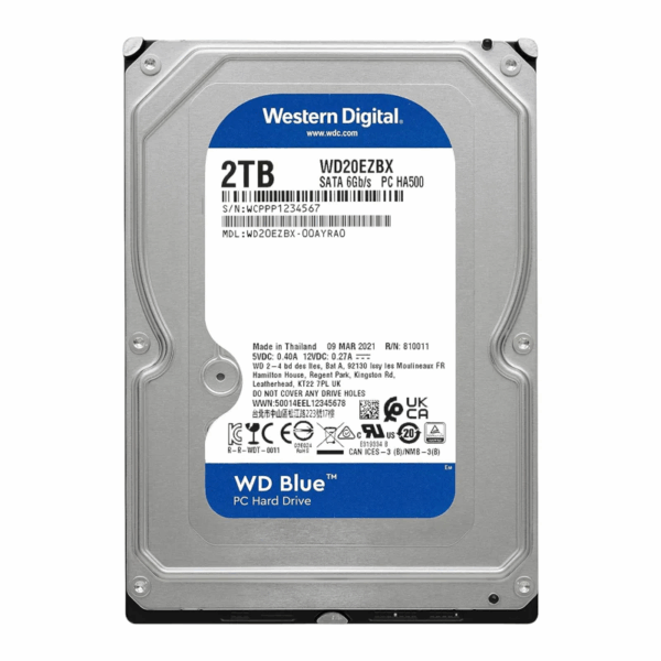 Disco Rígido Western Digital Blue 2TB SATA3 7200rpm 256MB Cache 3.5" - Imagen 2