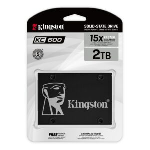 Disco SSD Kingston KC600 2TB, 3D TLC NAND, SATA3, 2.5"