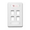 Placas frontales (faceplate) de 4 puertos blanca Siemon