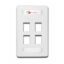 Placas frontales (faceplate) de 4 puertos blanca Siemon