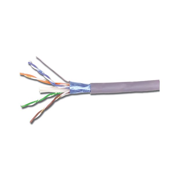 Cable Categoria 6A de 4 pares tendrados solidos F/UTP LSOH-1/LS0H-3 violeta.Rollo x 305M 23AWG de diametro de cobre. Siemon