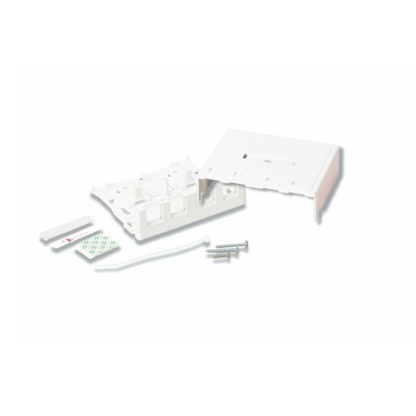 Cajas de montaje en superficie de 4 puertos blanca Siemon