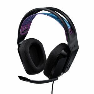 Auriculares Logitech G G335, Gamer, Mini Plug 3.5mm, Negro