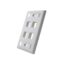Placa Frontal Furukawa 4 Posiciones Blanco