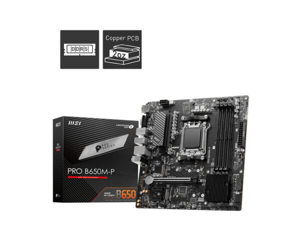 Mother MSI PRO B650M-P DDR5 AM5 (Series 7000/8000) (0953)
