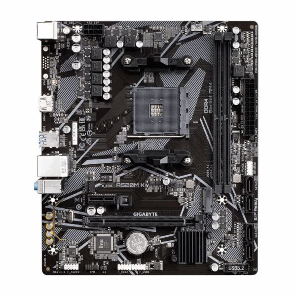 Motherboard Gigabyte AM4 A520M K V2 BOX M-ATX - Imagen 2
