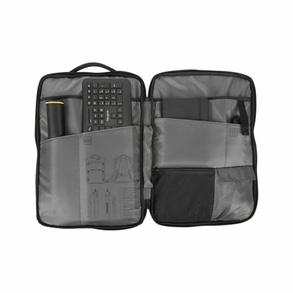 Mochila Targus Antimicrobiana 2Office, Admite Notebook de 17.3", Negro - Imagen 4