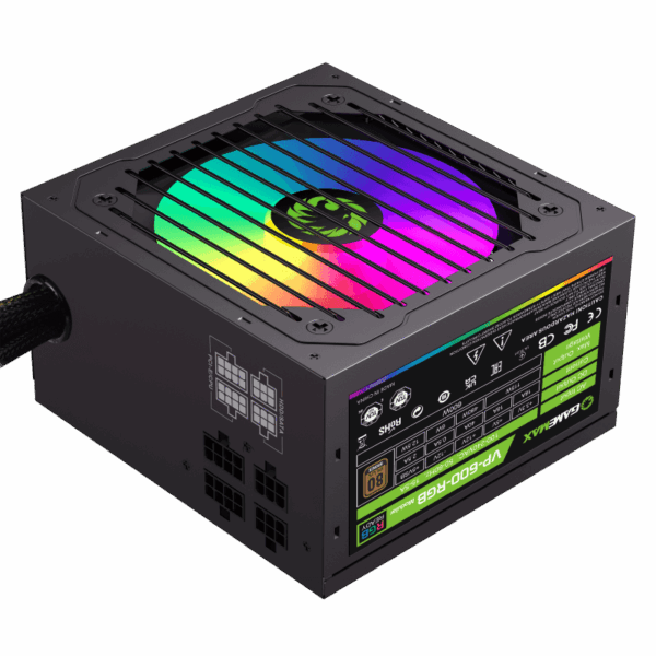 Fuente Gamemax VP-600-M RGB 80 Plus Bronze 600W Semimodular - Imagen 3