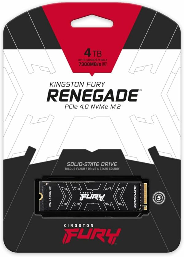 Disco SSD Kingston FURY Renegade NVMe 4TB, 3D NAND TLC, PCIe Gen4, M.2 2280 - Imagen 3