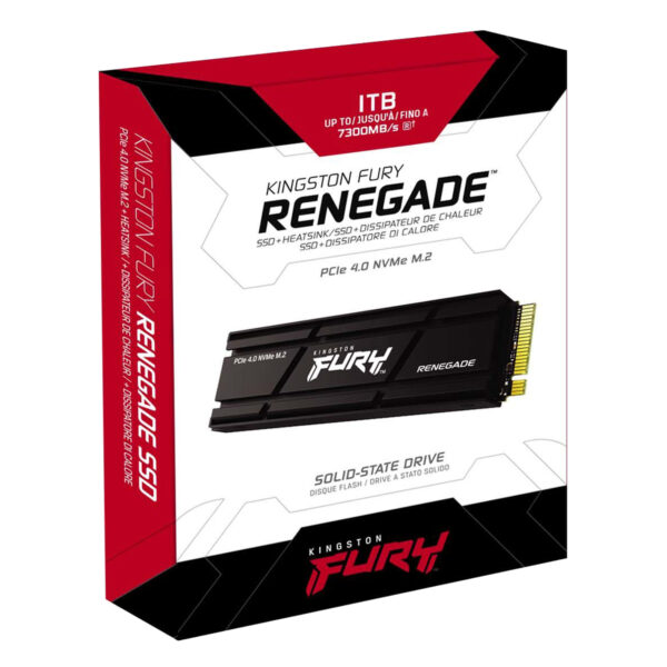 Disco SSD M.2 Kingston Fury Renegade 1TB (PCIe 4.0, NVMe M.2, Incluye Disipador) - Imagen 2