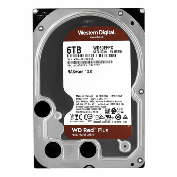 Disco Interno Western Digital Red Plus 6TB SATA3 5400rpm 256MB Cache 3.5" - Imagen 2