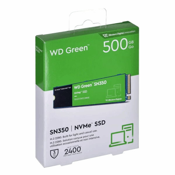Disco SSD Western Digital Green SN350 NVMe 500GB, 3D NAND TLC, PCIe Gen3x4, M.2 2280 - Imagen 3