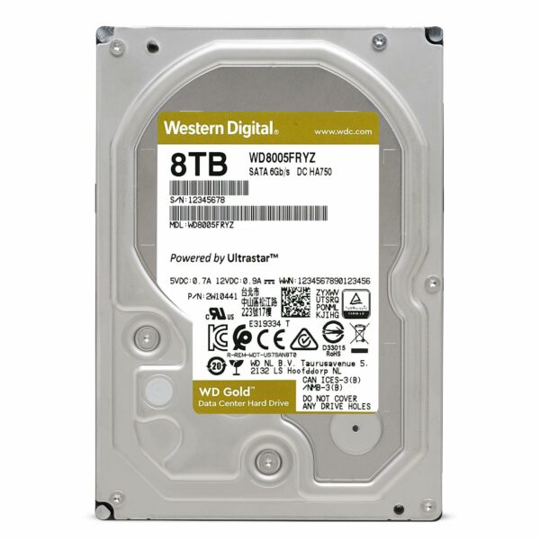 Disco Rígido Western Digital Gold 8TB SATA3 7200rpm 256MB Cache 3.5" - Imagen 2