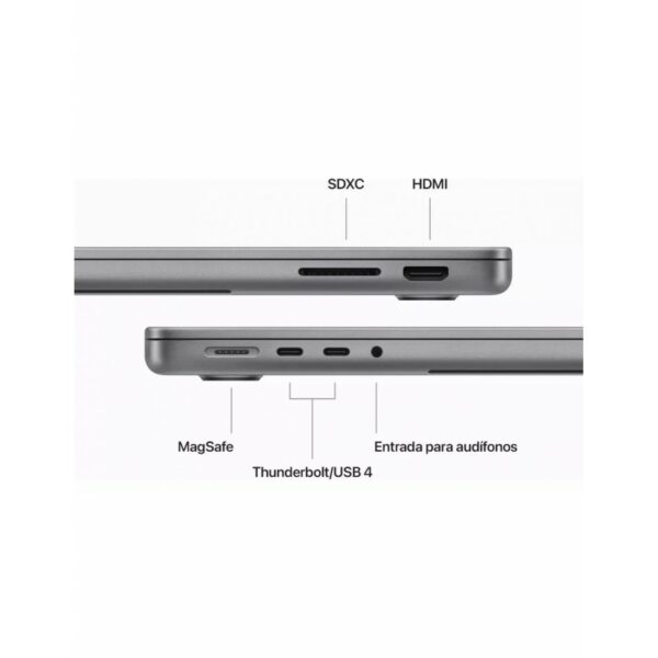 Macbook Pro Apple M3 Pro, 8GB Ram, 512GB SSD, 14" Liquid Retina XDR, macOS Sonoma, Gris - Imagen 4