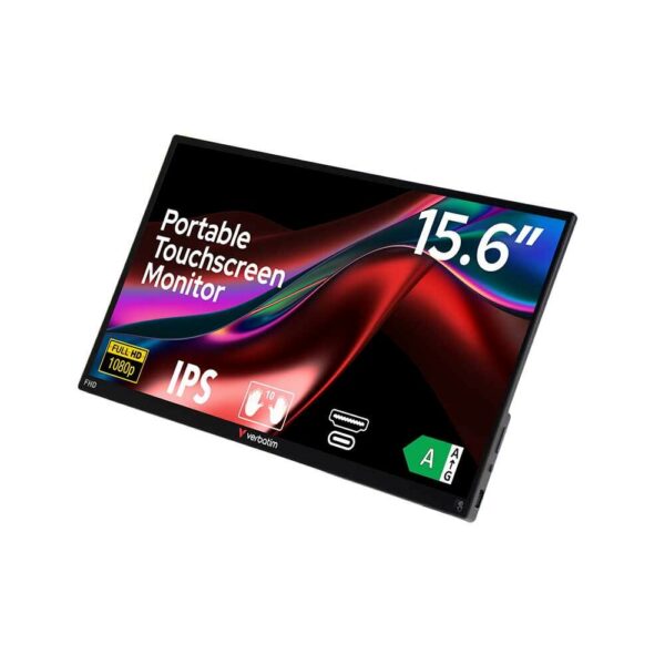 Monitor Portátil Verbatim 15.6" Full HD 1080P Táctil