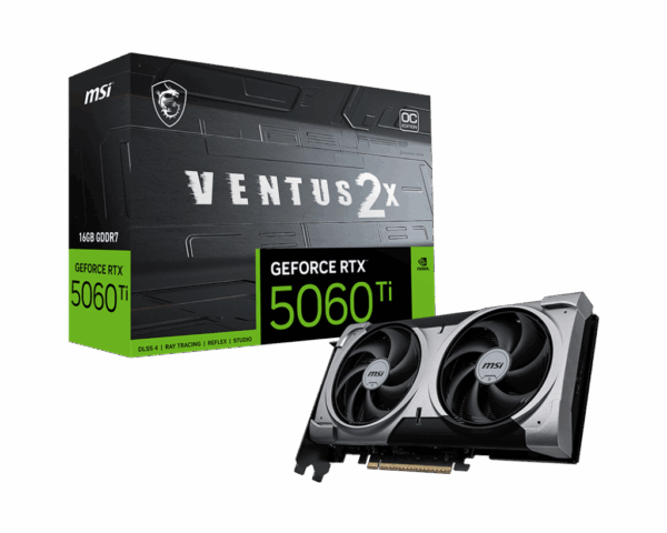 Placa de Video MSI Ventus RTX 5060TI 16GB 2X OC PLUS GDDR7