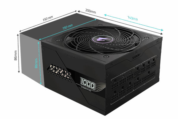Fuente AORUS ELITE P1000W 80  Platinum Modular PCI