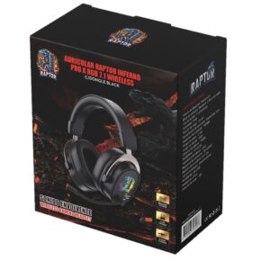 Auricular Raptor Inferno PRO X 7.1 Wireless c/Dongle Negro (7176)