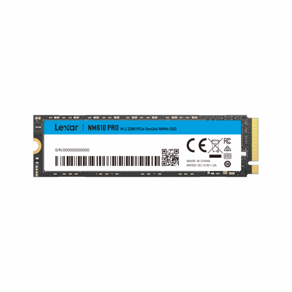 Disco SSD 500GB LEXAR NM610 PRO M.2 2280 PCIe Gen3